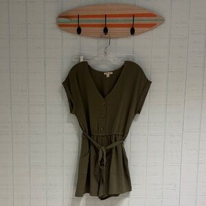 Olive Green Women's Romper